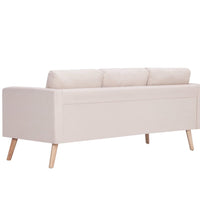 3-Sitzer-Sofa Stoff Cremeweiß