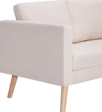 3-Sitzer-Sofa Stoff Cremeweiß