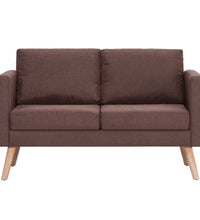 2-Sitzer-Sofa Stoff Braun