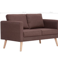 2-Sitzer-Sofa Stoff Braun