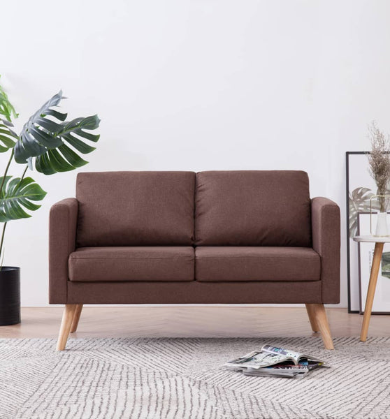 2-Sitzer-Sofa Stoff Braun