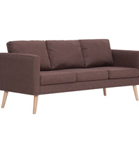 3-Sitzer-Sofa Stoff Braun