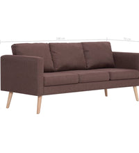 3-Sitzer-Sofa Stoff Braun