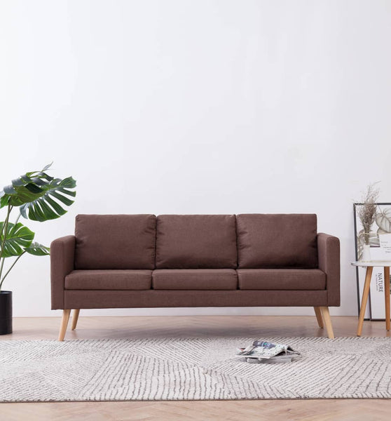 3-Sitzer-Sofa Stoff Braun