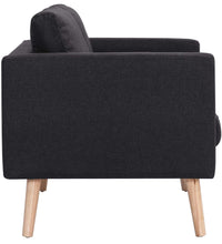 2-Sitzer-Sofa Stoff Schwarz
