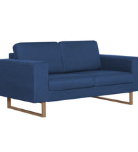 2-Sitzer-Sofa Stoff Blau