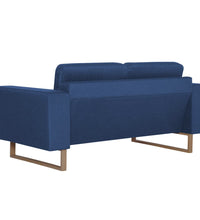 2-Sitzer-Sofa Stoff Blau