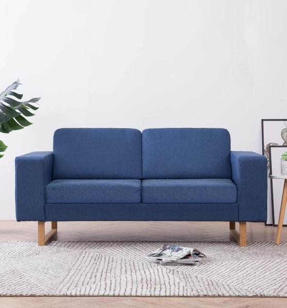 2-Sitzer-Sofa Stoff Blau