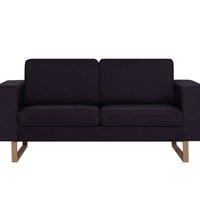 2-Sitzer-Sofa Stoff Schwarz