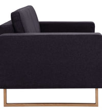 2-Sitzer-Sofa Stoff Schwarz