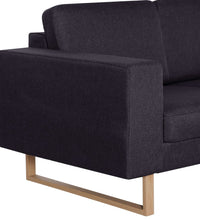 2-Sitzer-Sofa Stoff Schwarz