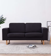 2-Sitzer-Sofa Stoff Schwarz