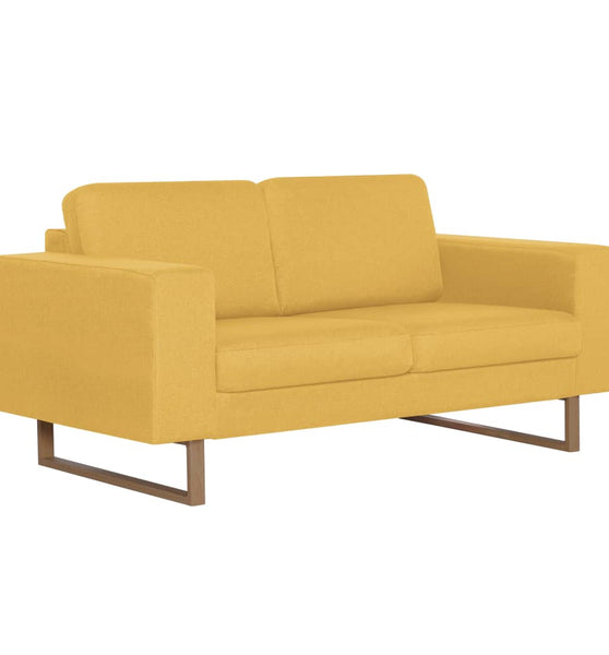 2-Sitzer-Sofa Stoff Gelb