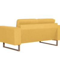 2-Sitzer-Sofa Stoff Gelb