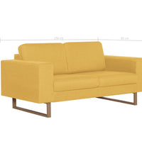 2-Sitzer-Sofa Stoff Gelb