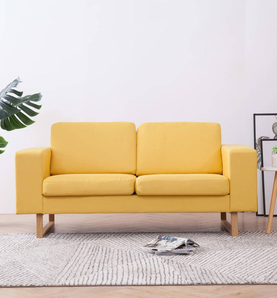 2-Sitzer-Sofa Stoff Gelb
