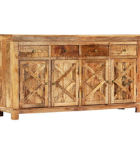 Sideboard mit 4 Schubladen 160x40x85 cm Massivholz Mango