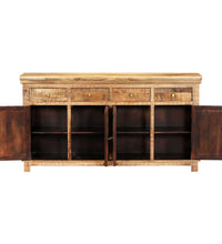 Sideboard mit 4 Schubladen 160x40x85 cm Massivholz Mango