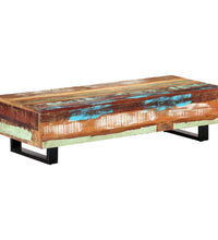 Couchtisch 120x50x30 cm Massives Altholz und Stahl