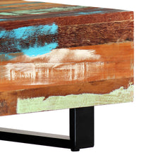 Couchtisch 120x50x30 cm Massives Altholz und Stahl