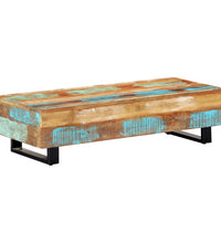 Couchtisch 120x50x30 cm Massives Altholz und Stahl