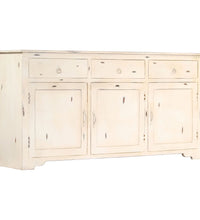 Sideboard Weiß 160x40x80 cm Massivholz Mango