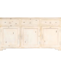 Sideboard Weiß 160x40x80 cm Massivholz Mango