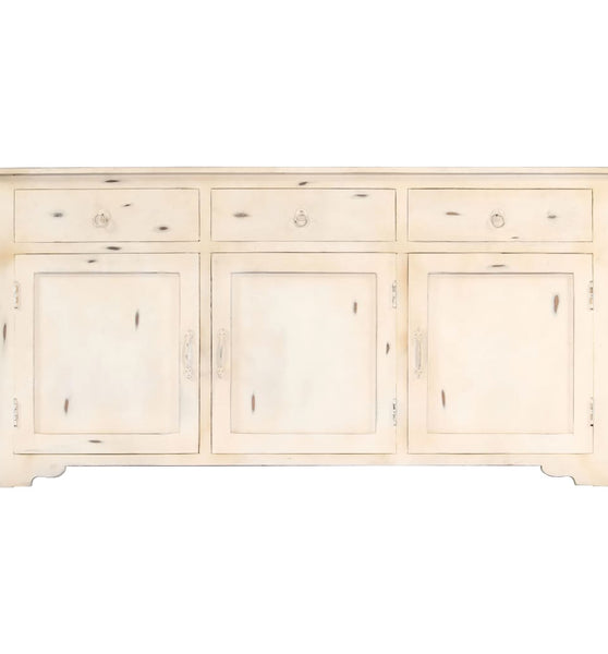 Sideboard Weiß 160x40x80 cm Massivholz Mango