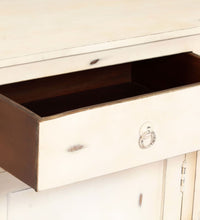 Sideboard Weiß 160x40x80 cm Massivholz Mango