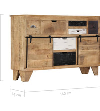 Sideboard 140x38x90 cm Massivholz Mango