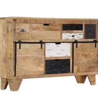 Sideboard 140x38x90 cm Massivholz Mango