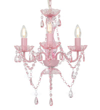 Kronleuchter mit Perlen Rosa Rund 3×E14