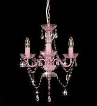 Kronleuchter mit Perlen Rosa Rund 3×E14