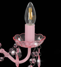Kronleuchter mit Perlen Rosa Rund 3×E14