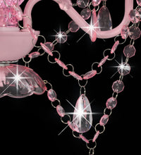 Kronleuchter mit Perlen Rosa Rund 3×E14