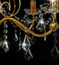 Kronleuchter mit Kristallperlen Golden Rund 6×E14