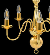 Kronleuchter Golden 5 x E14-Glühbirnen