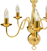 Kronleuchter Golden 5 x E14-Glühbirnen