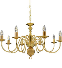 Kronleuchter Golden für 8 x E14 Glühbirnen