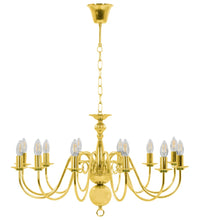 Kronleuchter Golden 12 x E14-Glühbirnen