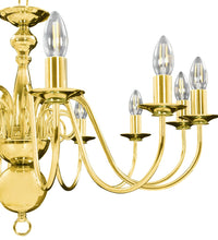 Kronleuchter Golden 12 x E14-Glühbirnen