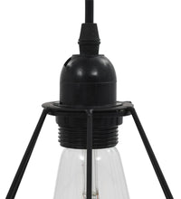 Deckenleuchte mit Diamant-Design Schwarz 3 x E27 Glühbirnen