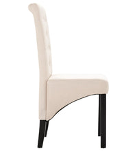 Esszimmerstühle 2 Stk. Creme Stoff