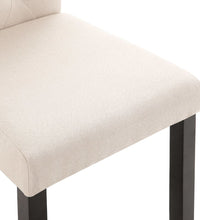 Esszimmerstühle 2 Stk. Creme Stoff