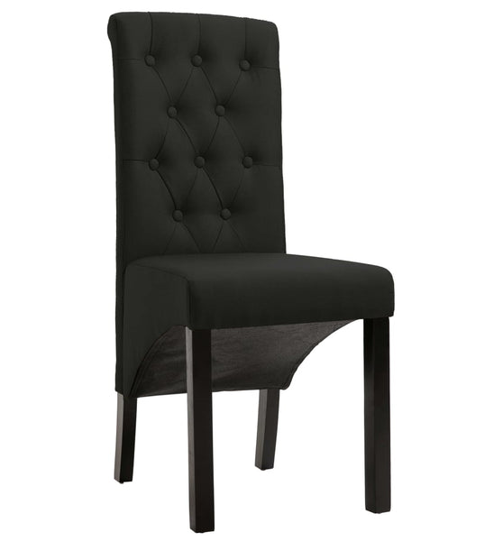 Esszimmerstühle 2 Stk. Schwarz Stoff