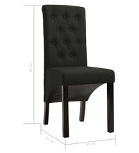 Esszimmerstühle 2 Stk. Schwarz Stoff