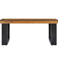 Couchtisch 100×50×40 cm Teak-Massivholz und Lavastein