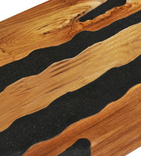 Couchtisch 100×50×40 cm Teak-Massivholz und Lavastein