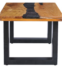 Couchtisch 100 x 50 x 40 cm Massivholz Teak und Polyresin