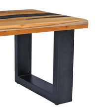 Couchtisch 100 x 50 x 40 cm Massivholz Teak und Polyresin